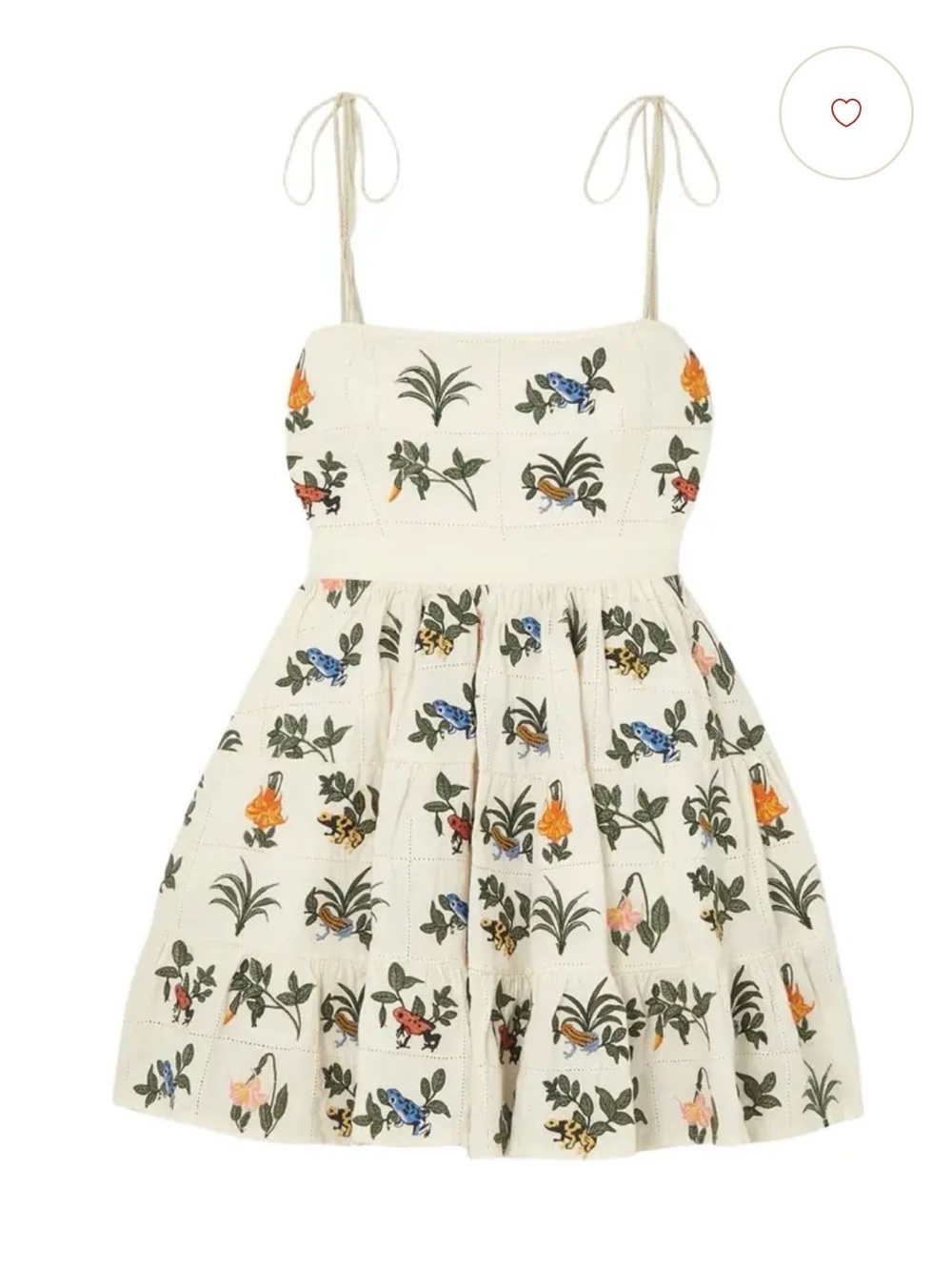 Agua By Agua Bendita Lima Ranas Linen Mini Dress - Size Small - Picture 1 of 13